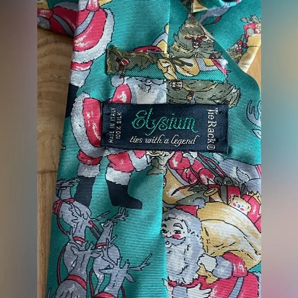 Vintage Italian Made Santa Tie - The Rack - Picture 5 of 5